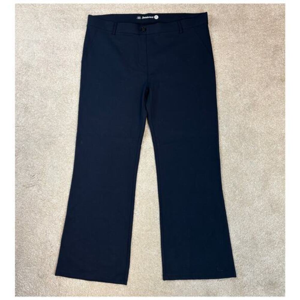 NWOT Betabrand Classic DYP Yoga Bootcut Dress Pant Navy Blue Size XXL Petite